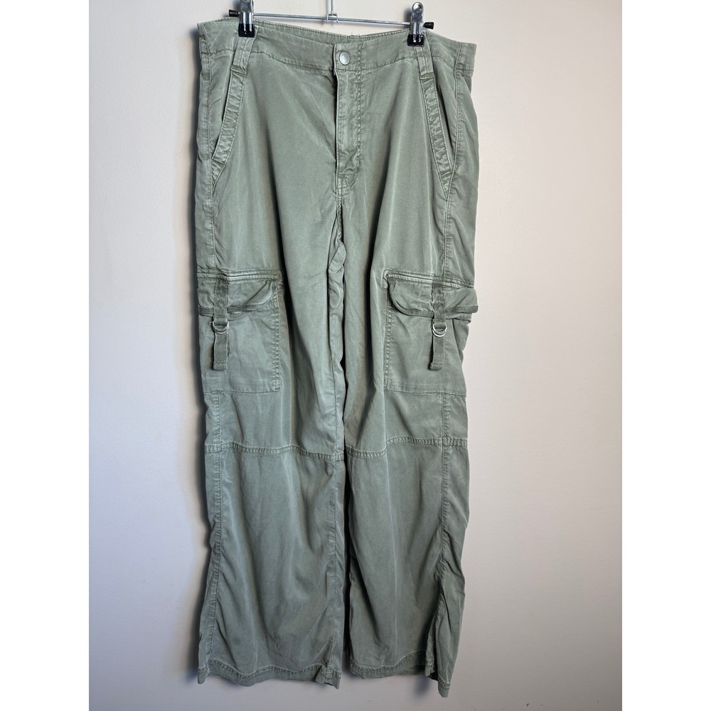 American Eagle Womens Army Green Cargo Pants 6 Slouchy Baggy Utility Streetwear